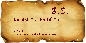 Barabás Dorián névjegykártya